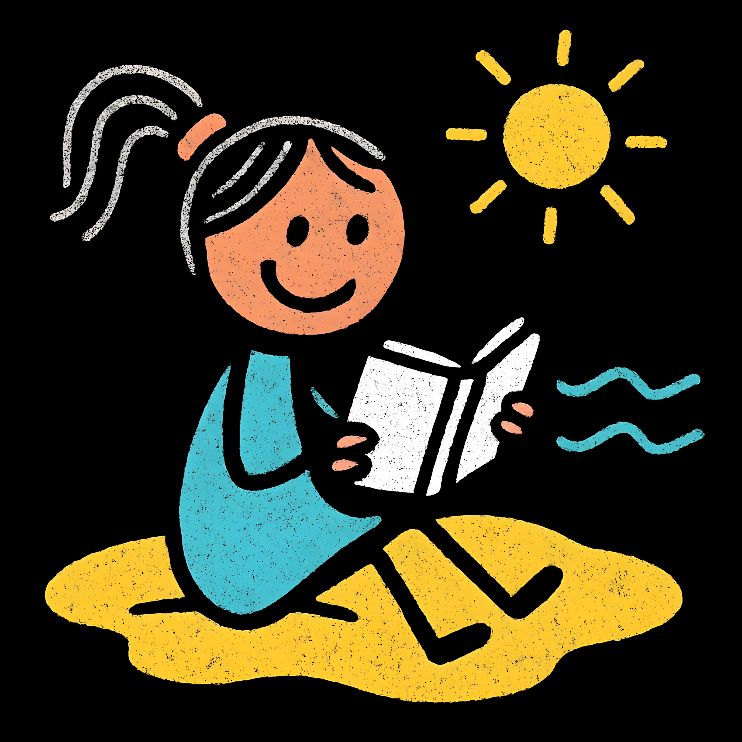 Reading On Beach T-Shirt