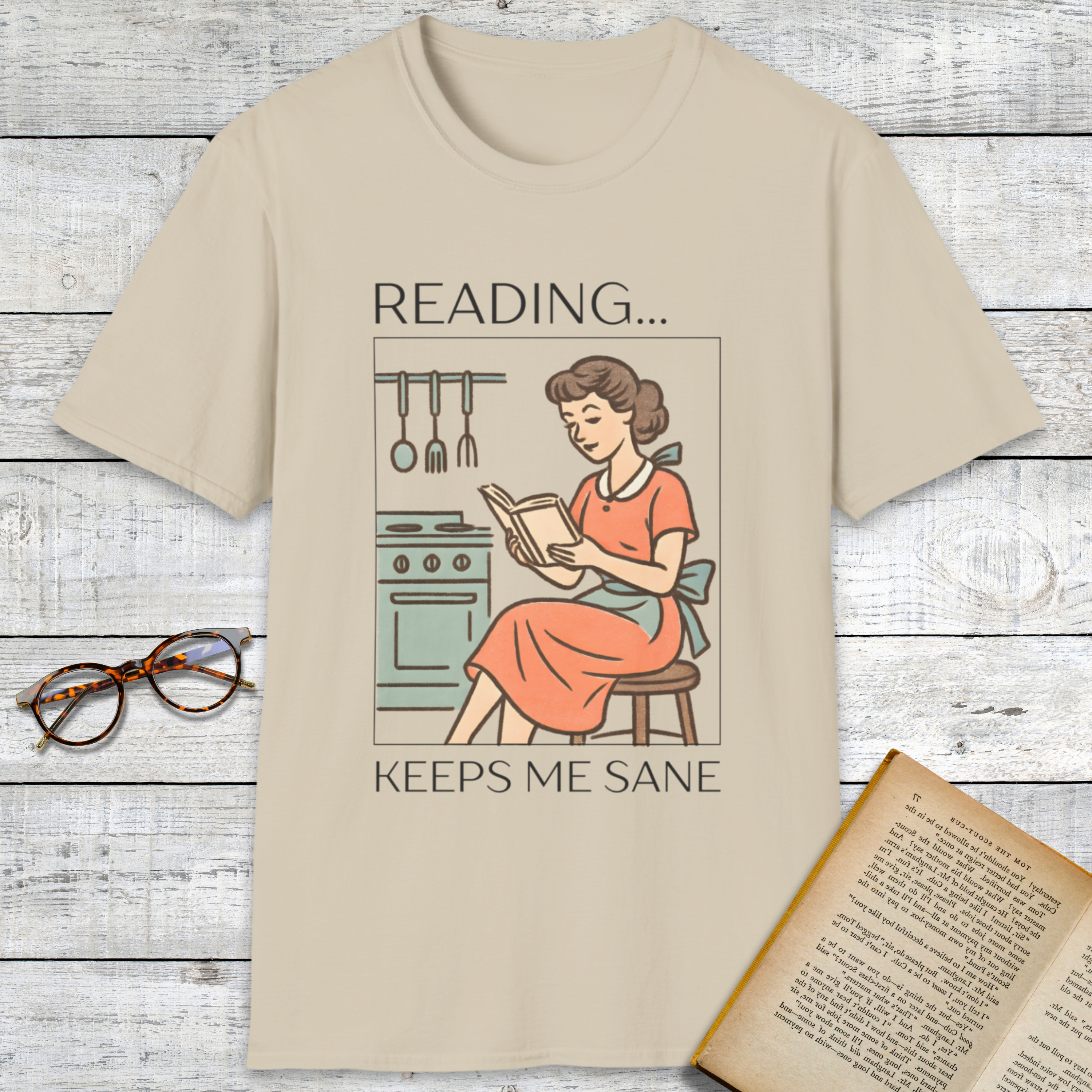 Reading Keeps Me Sane T-Shirt