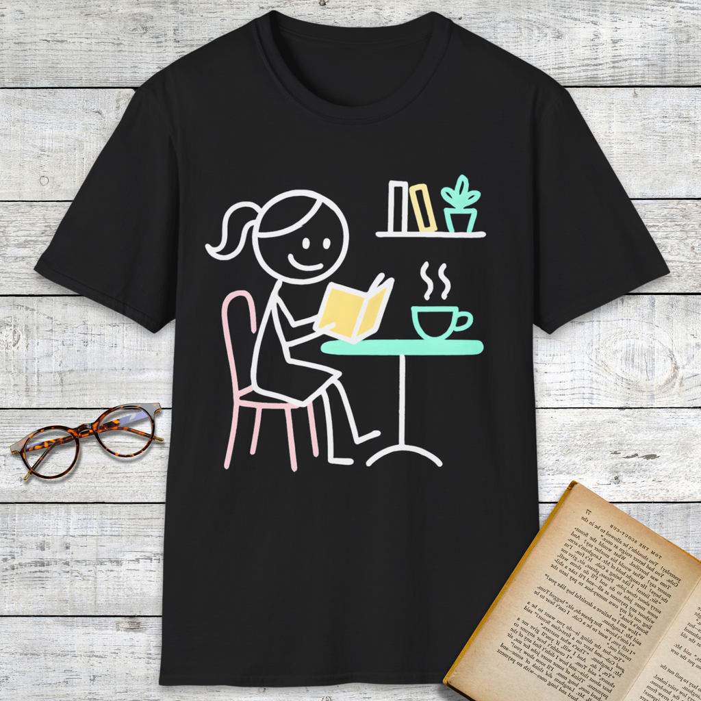 Reading Stickgirl T-Shirt