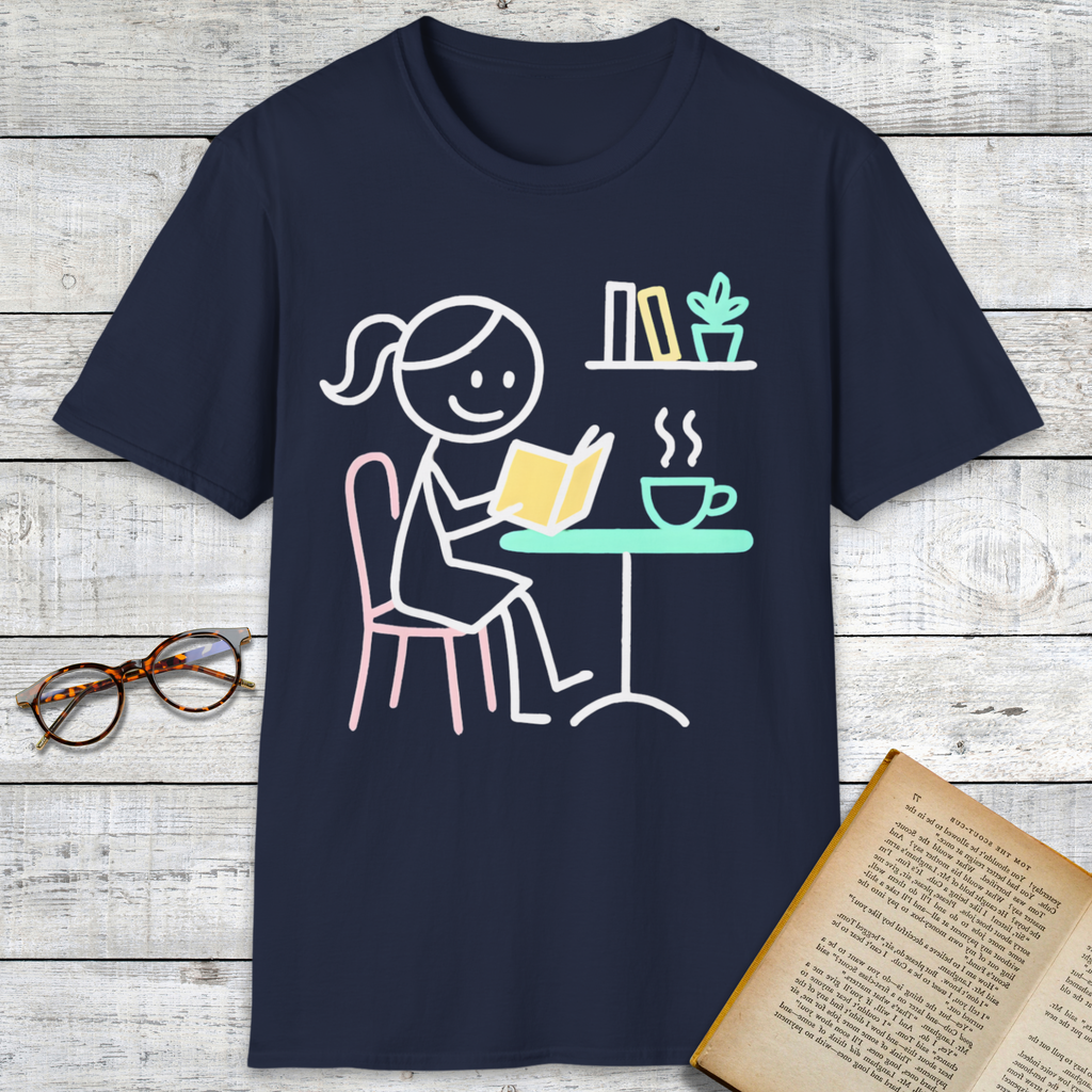 Reading Stickgirl T-Shirt