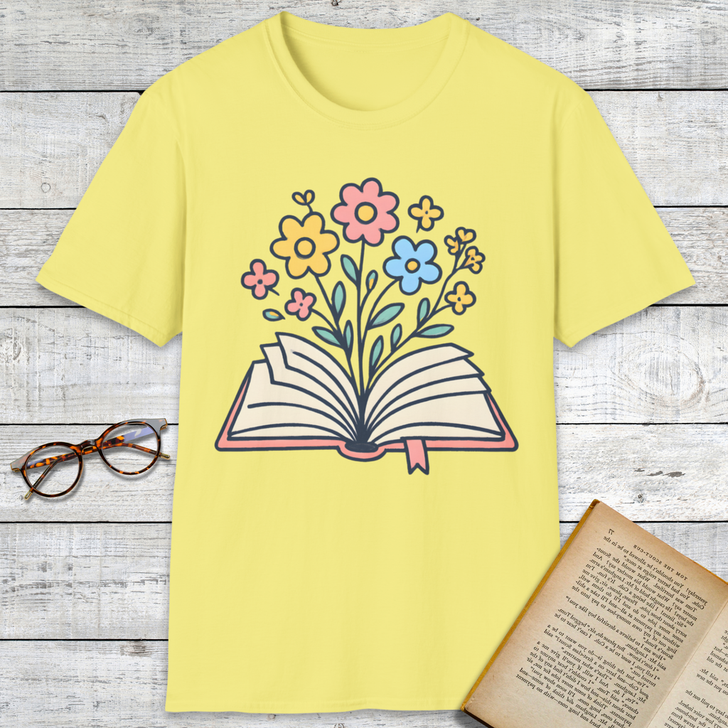 Sweet Flowers Book T-Shirt
