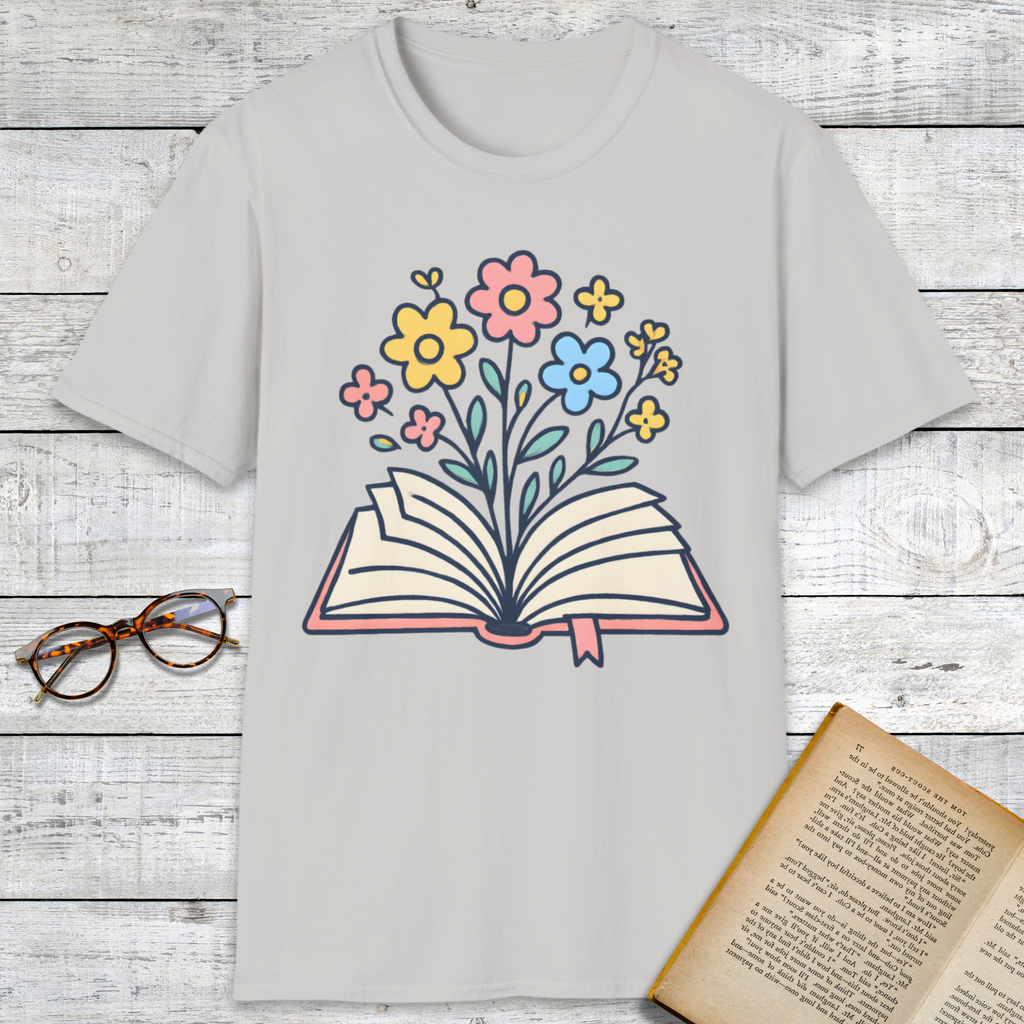 Sweet Flowers Book T-Shirt