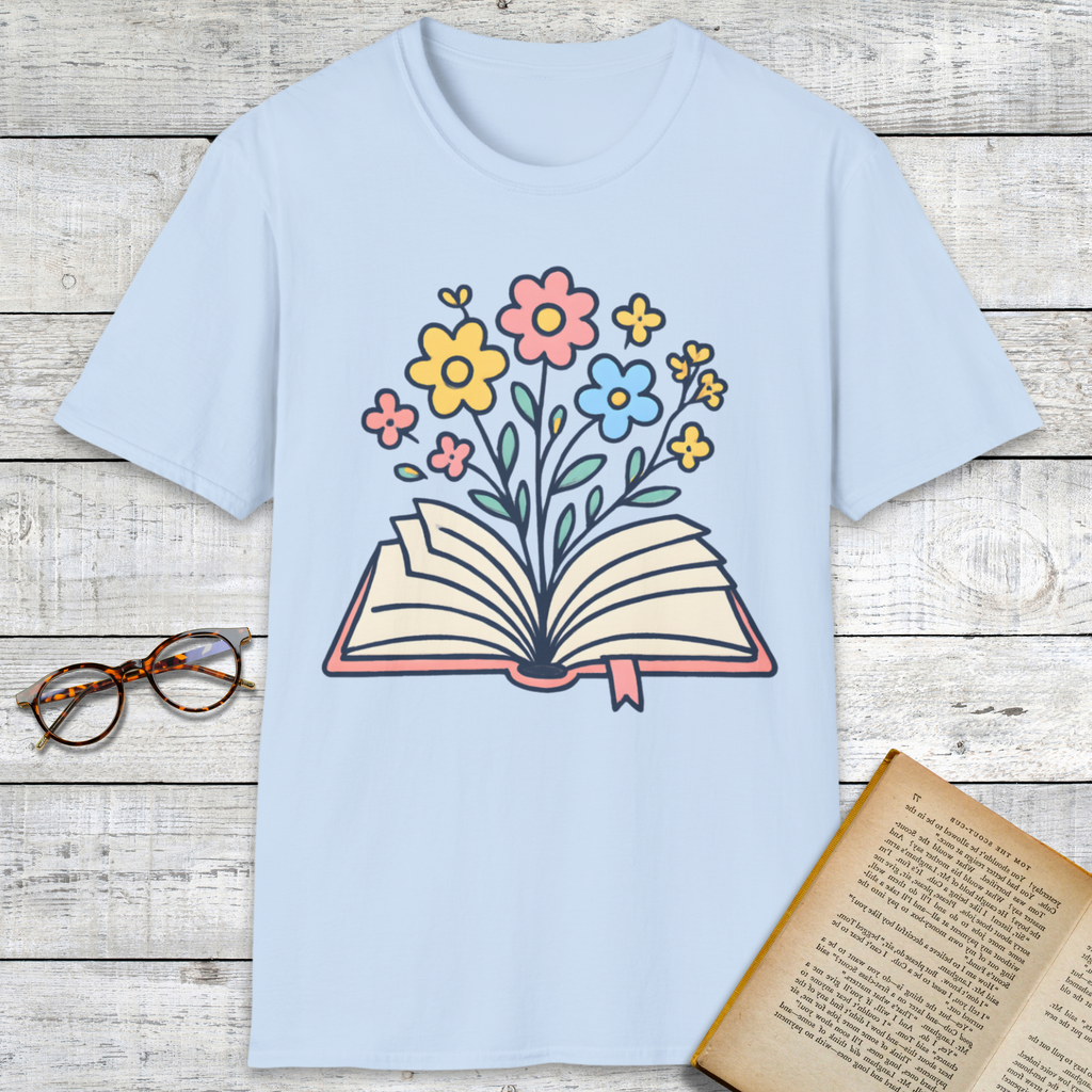 Sweet Flowers Book T-Shirt