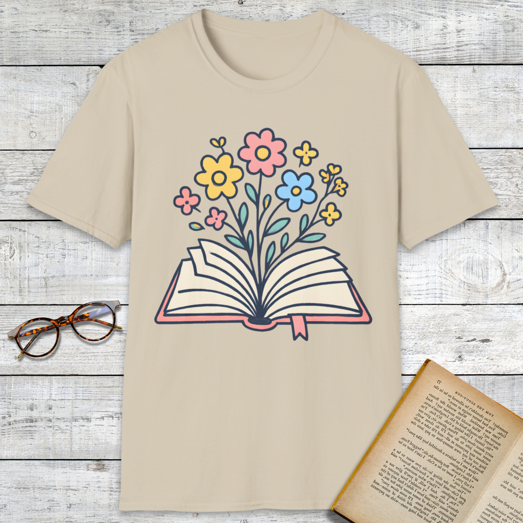 Sweet Flowers Book T-Shirt