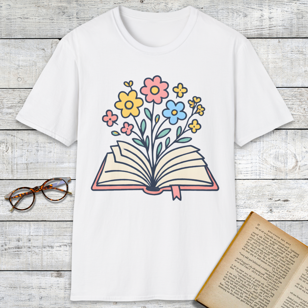 Sweet Flowers Book T-Shirt