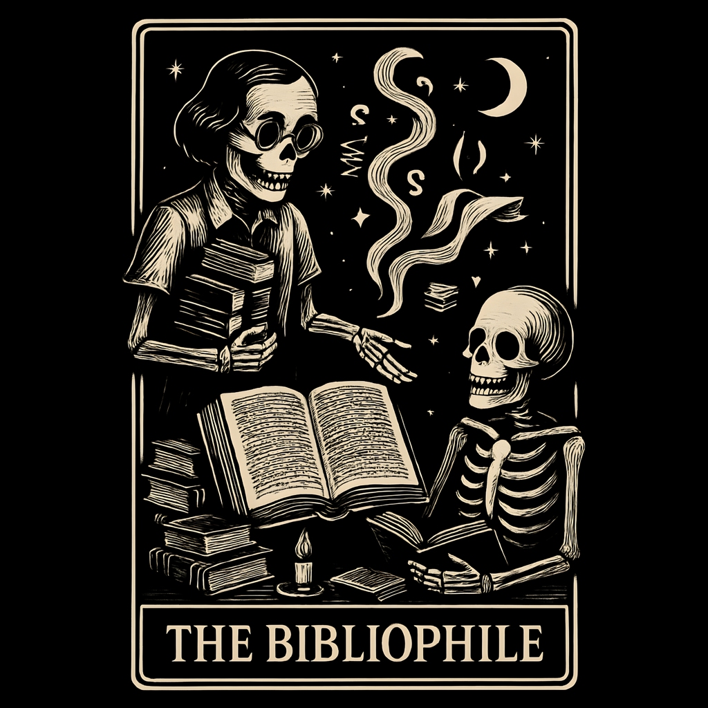 The Bibliophile Skeleton T-Shirt