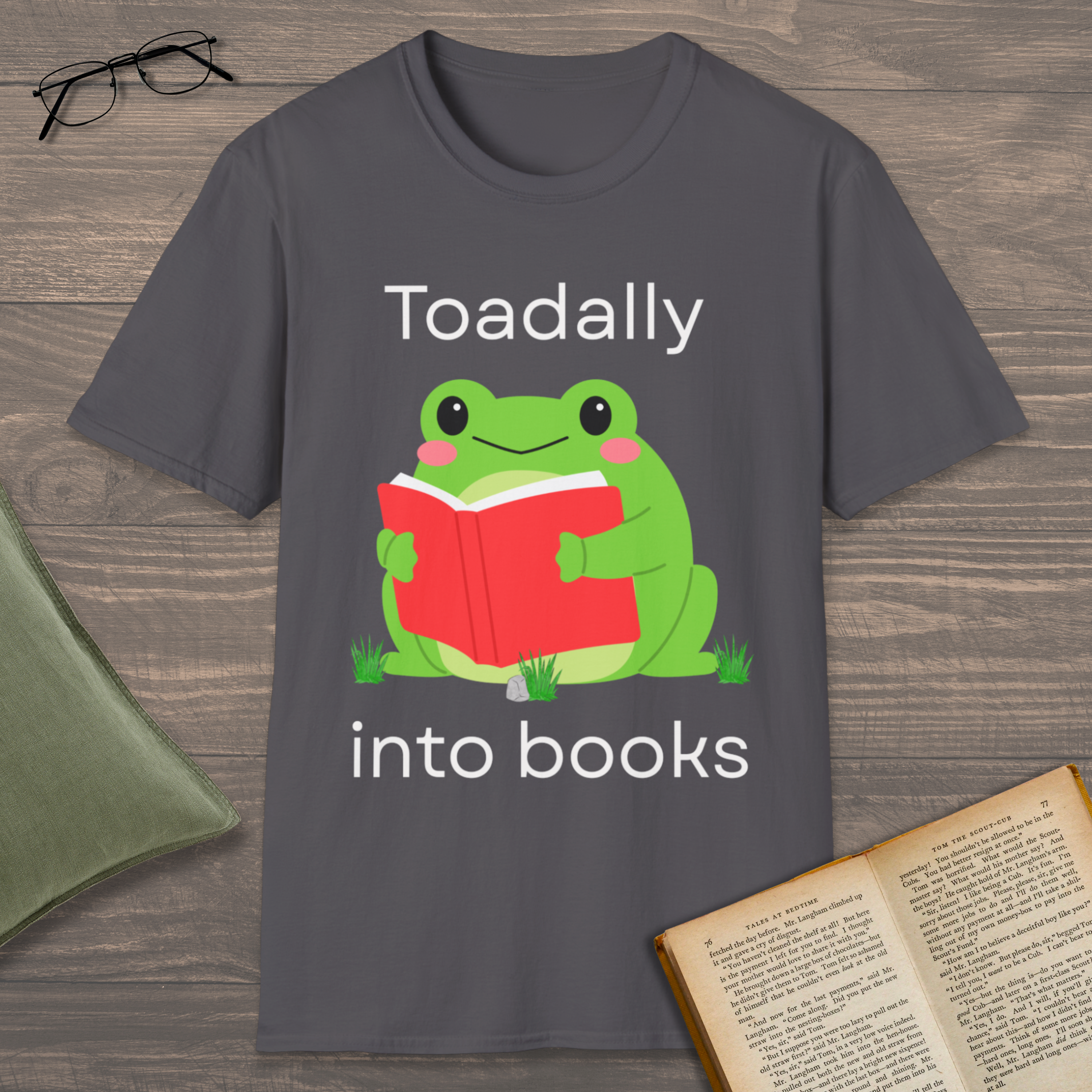 Toadally Into Books T-Shirt