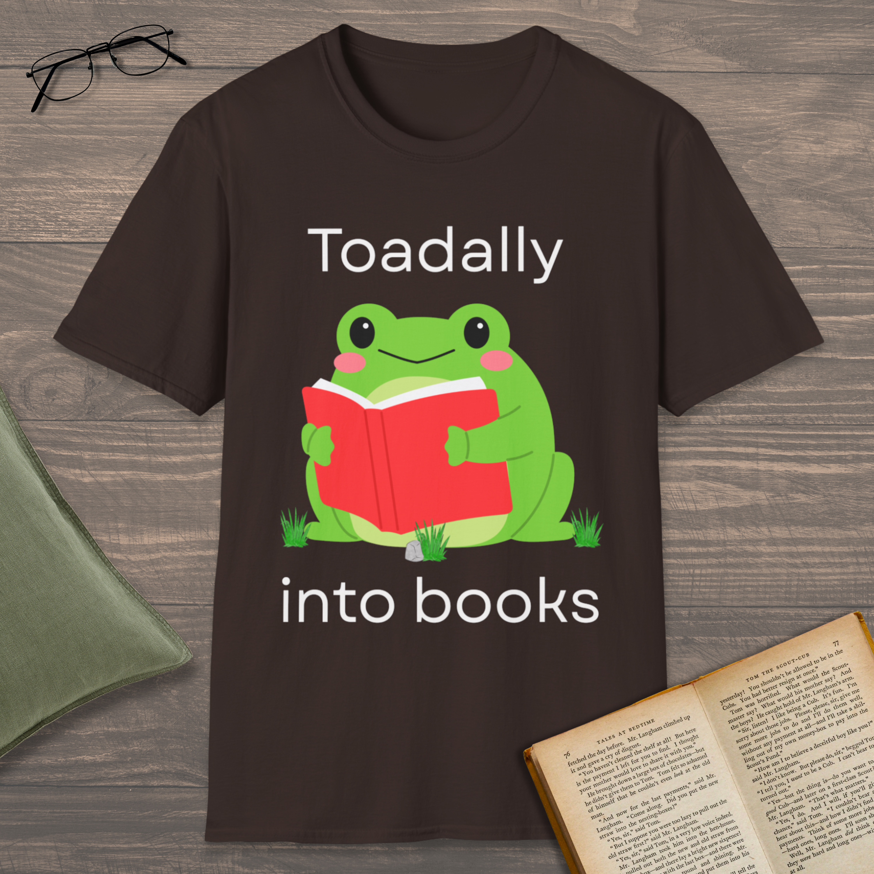 Toadally Into Books T-Shirt