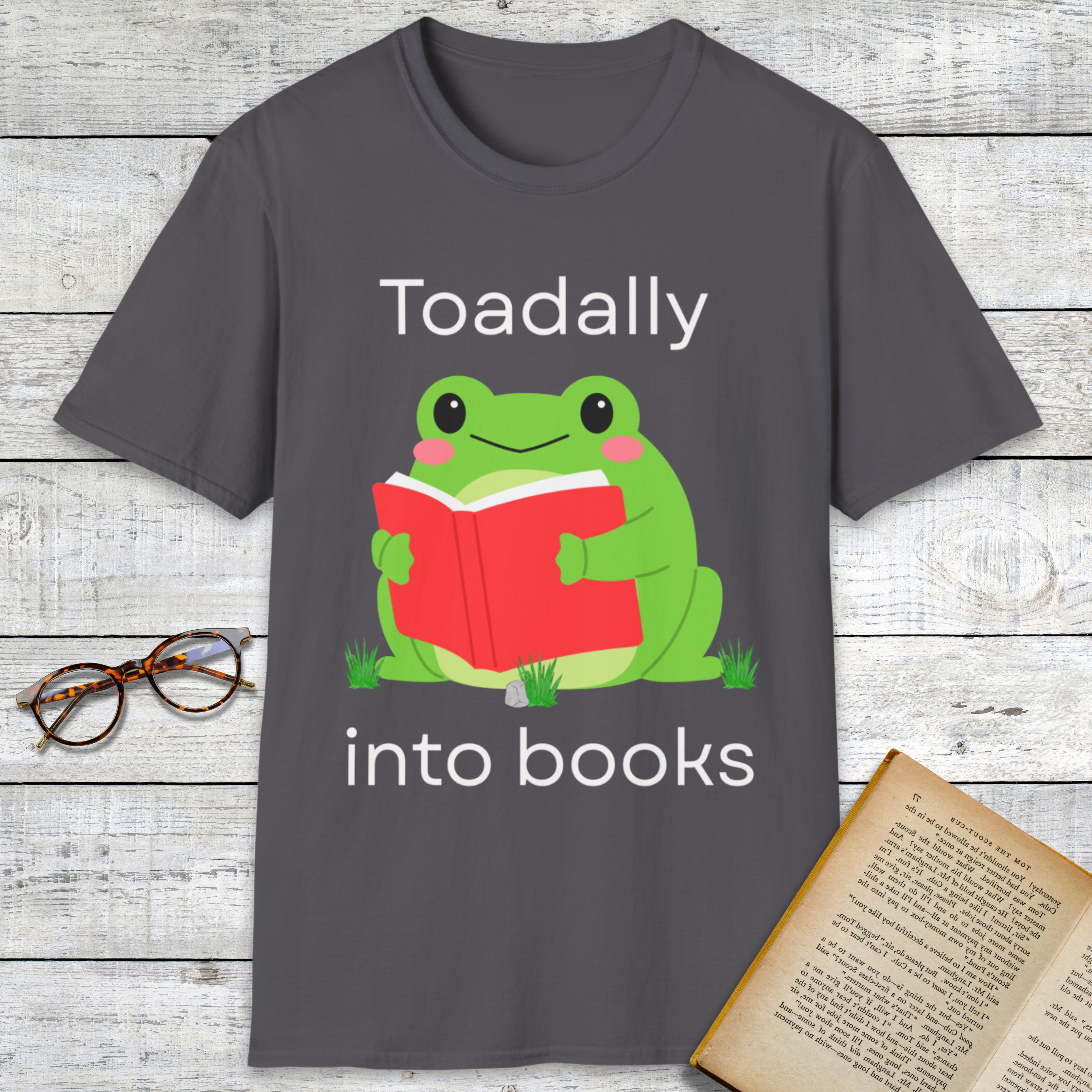 Toadally Into Books T-Shirt