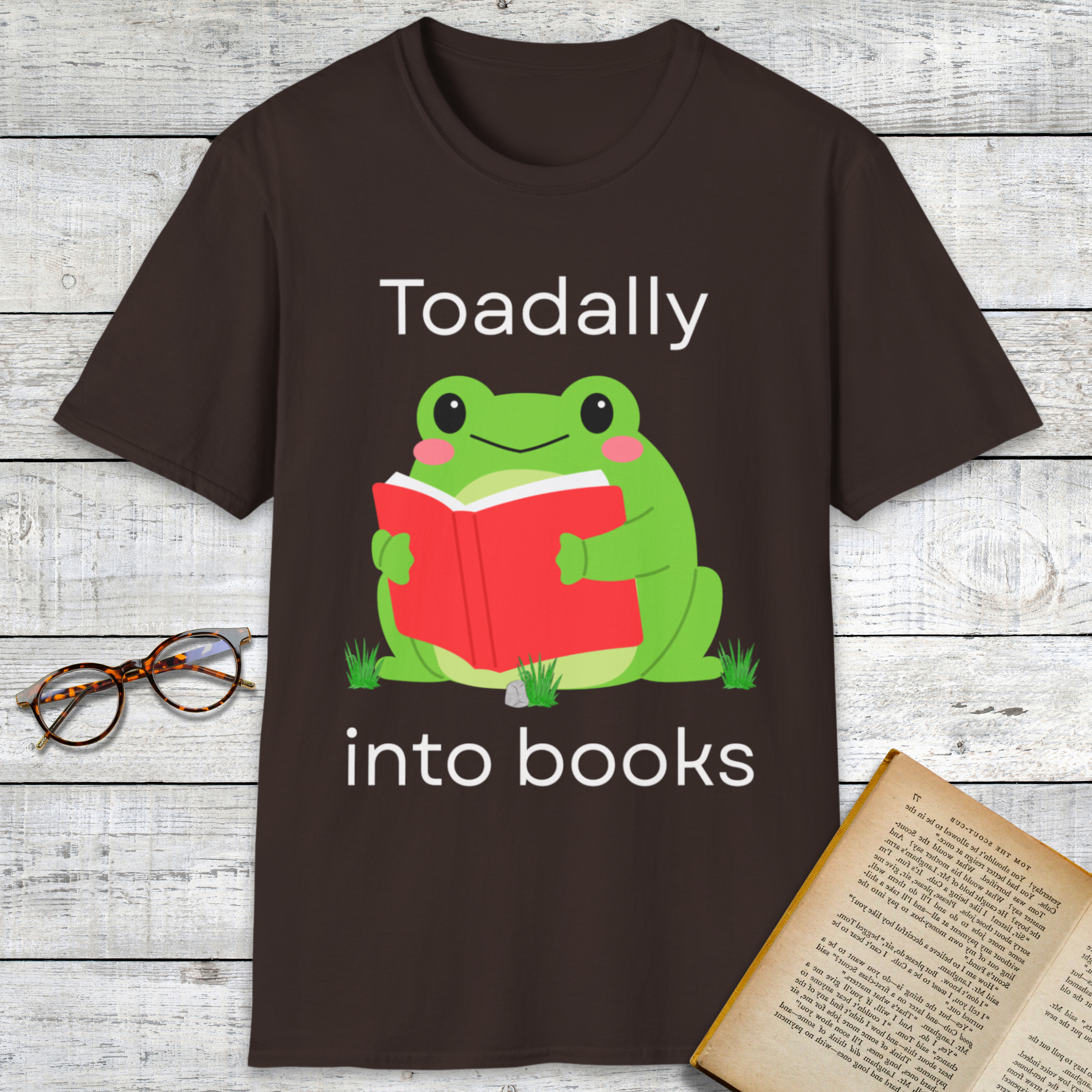 Toadally Into Books T-Shirt