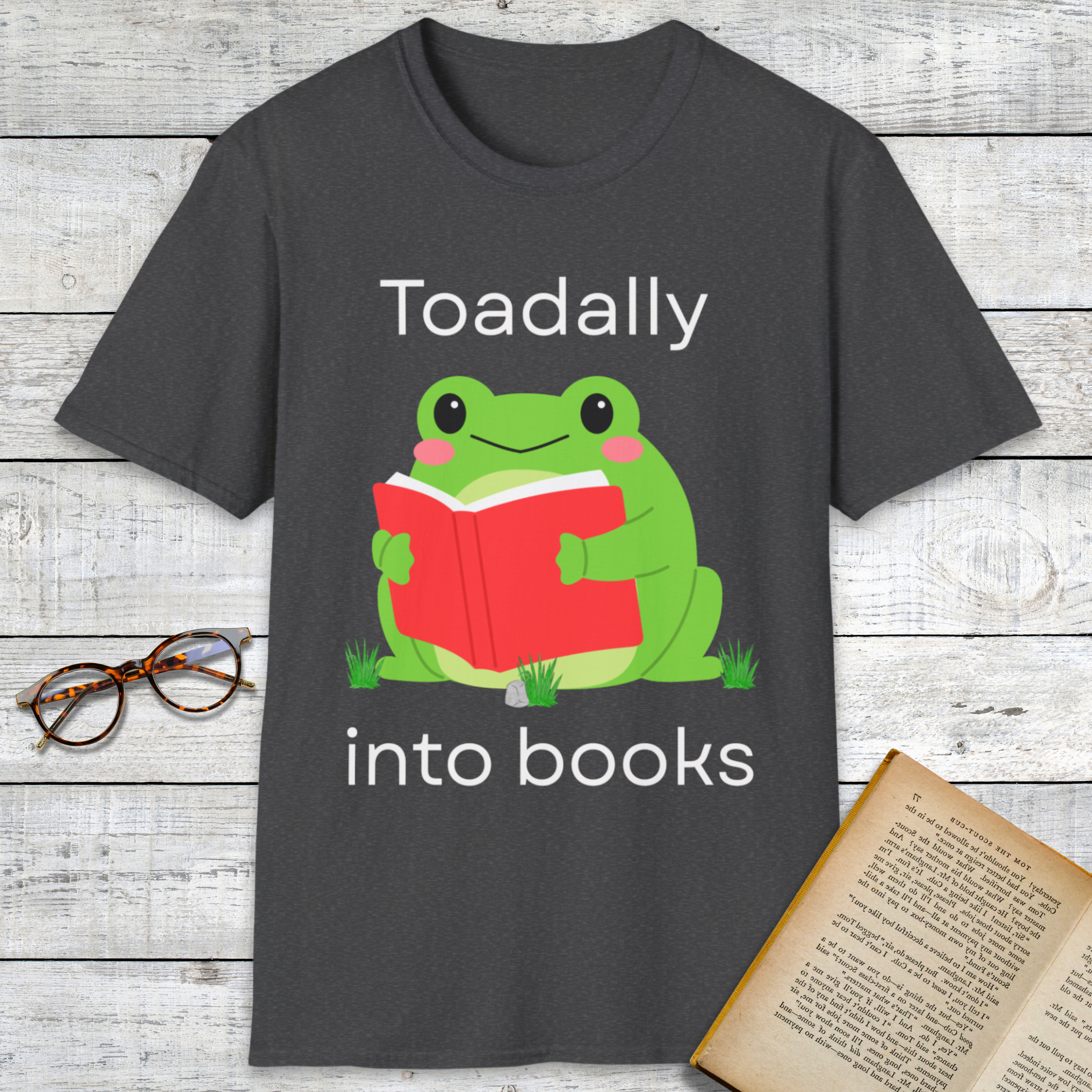 Toadally Into Books T-Shirt