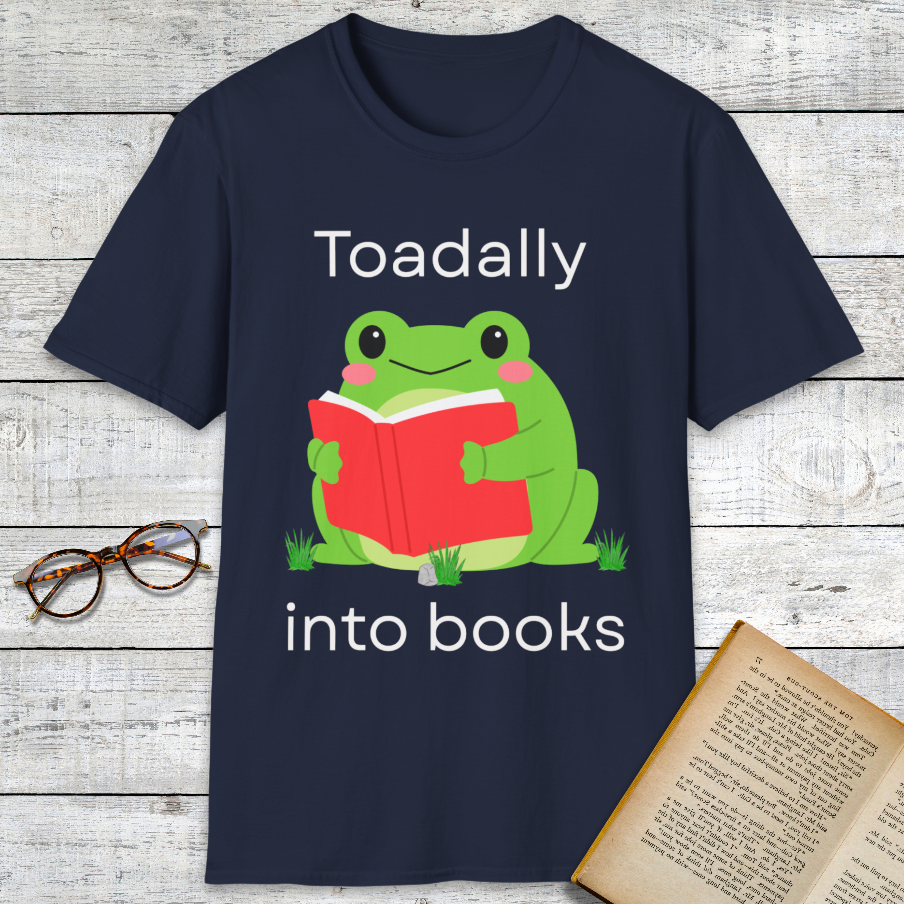 Toadally Into Books T-Shirt