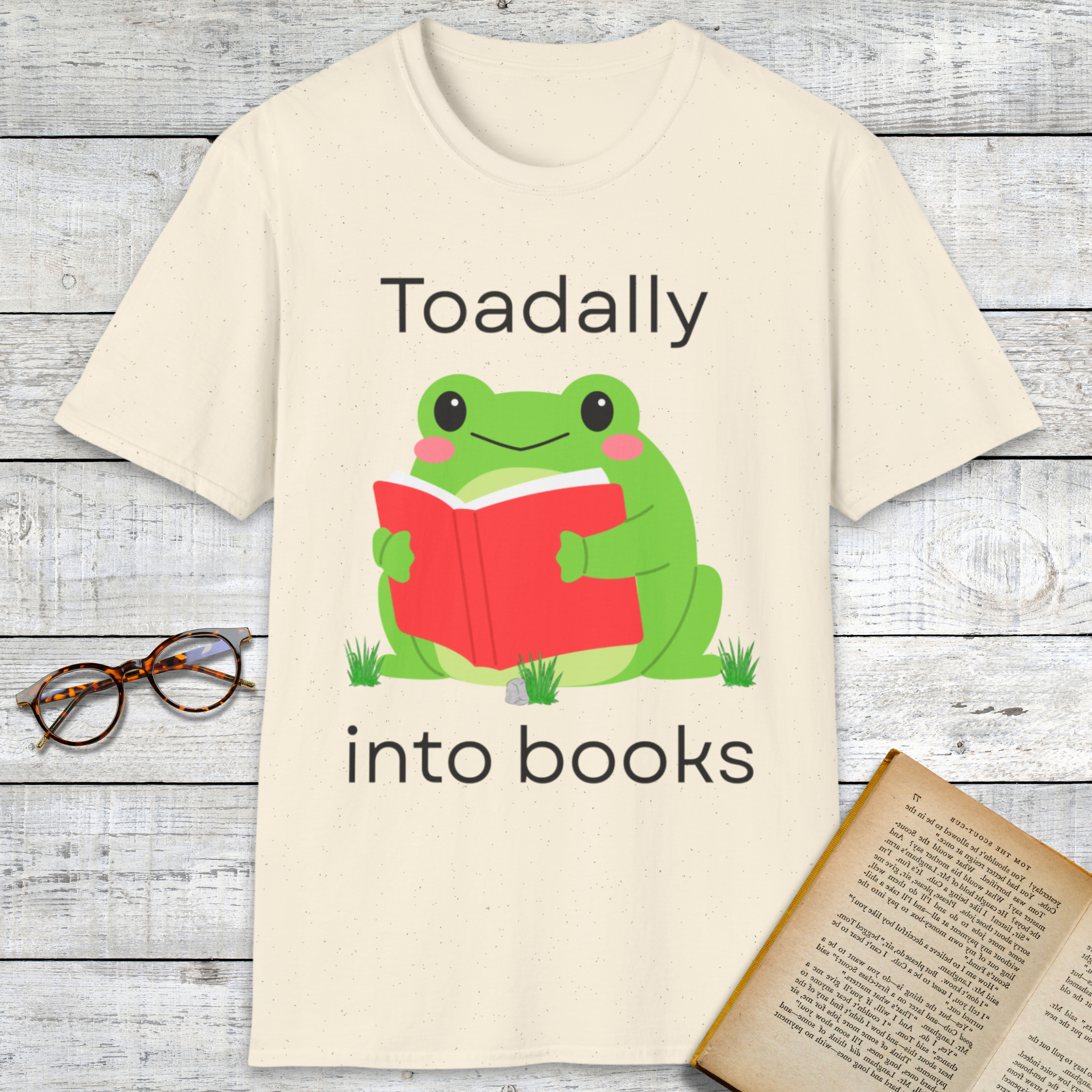 Toadally Into Books T-Shirt